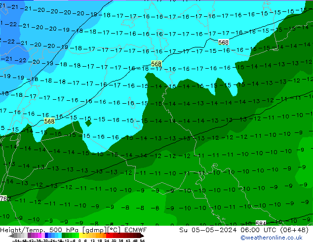 Z500/Rain (+SLP)/Z850 ECMWF dom 05.05.2024 06 UTC