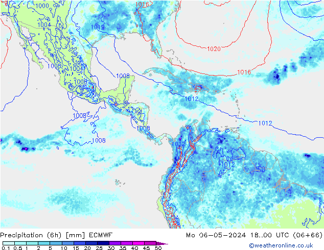 Z500/Rain (+SLP)/Z850 ECMWF lun 06.05.2024 00 UTC