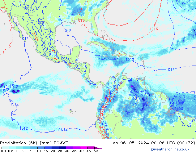 Z500/Rain (+SLP)/Z850 ECMWF  06.05.2024 06 UTC