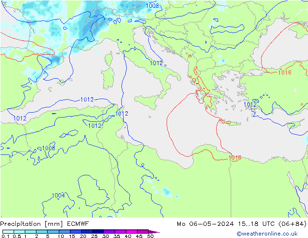 Precipitation ECMWF Mo 06.05.2024 18 UTC