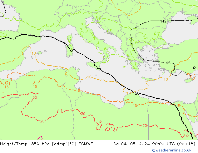 Z500/Rain (+SLP)/Z850 ECMWF Sáb 04.05.2024 00 UTC