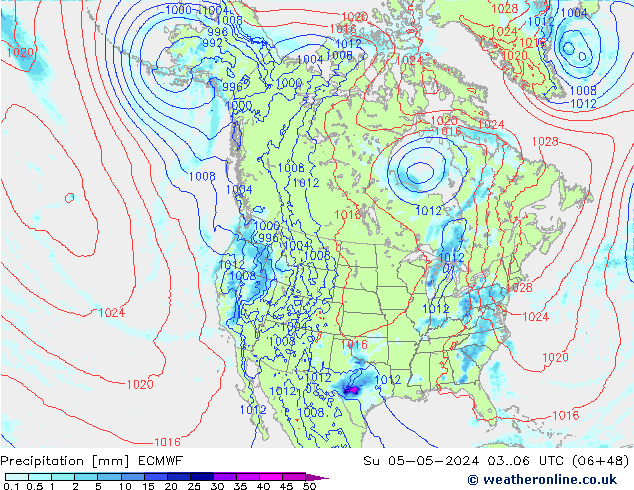 Niederschlag ECMWF So 05.05.2024 06 UTC