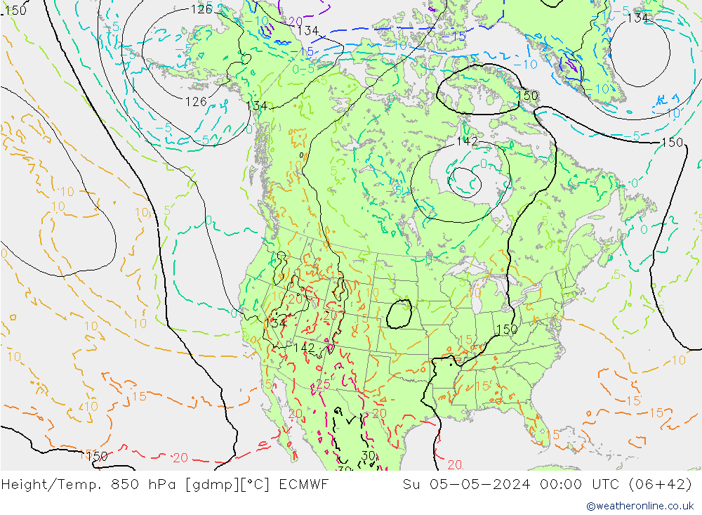 Z500/Rain (+SLP)/Z850 ECMWF Su 05.05.2024 00 UTC