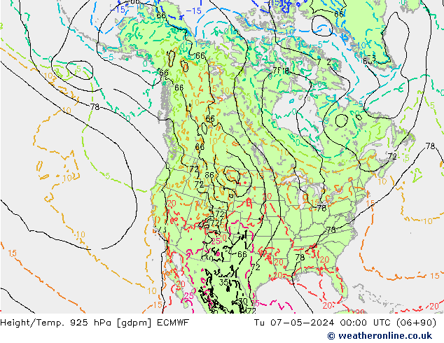 Height/Temp. 925 hPa ECMWF mar 07.05.2024 00 UTC