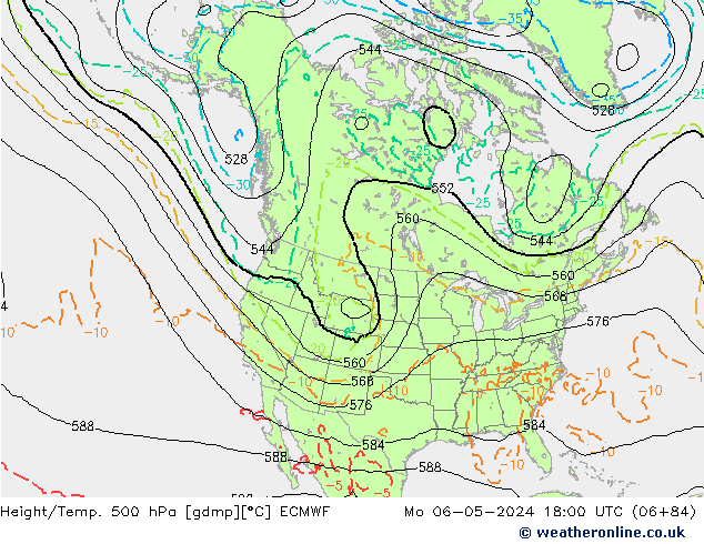 Z500/Rain (+SLP)/Z850 ECMWF  06.05.2024 18 UTC