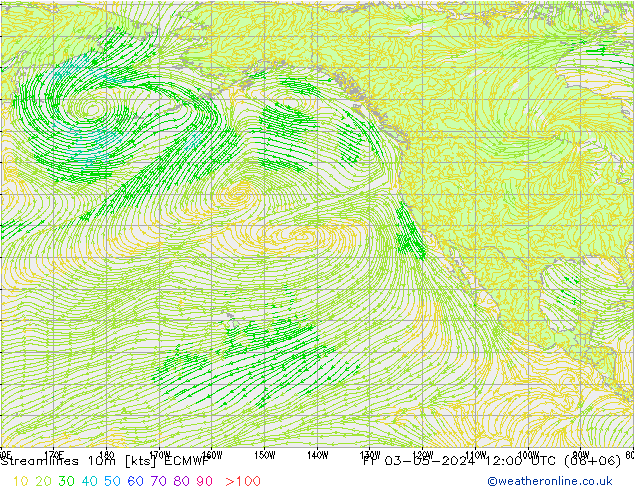 ветер 10m ECMWF пт 03.05.2024 12 UTC