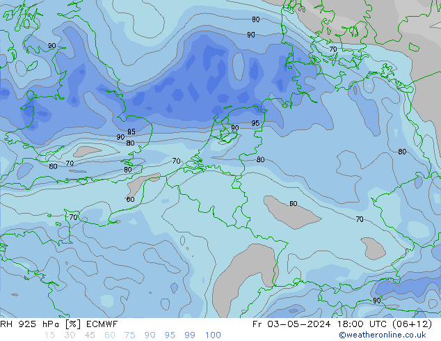 925 hPa Nispi Nem ECMWF Cu 03.05.2024 18 UTC