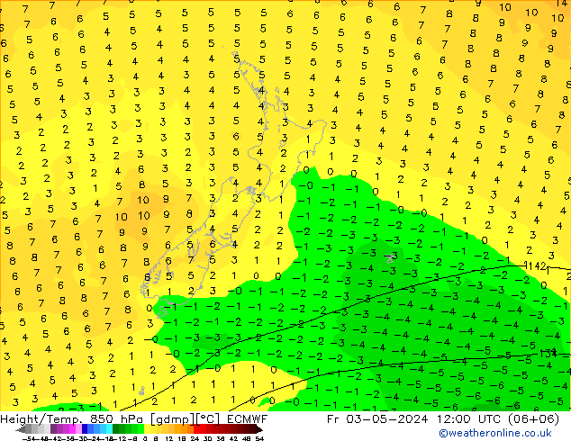 Z500/Rain (+SLP)/Z850 ECMWF пт 03.05.2024 12 UTC