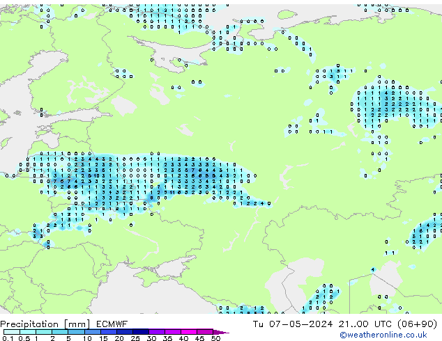 Precipitation ECMWF Tu 07.05.2024 00 UTC