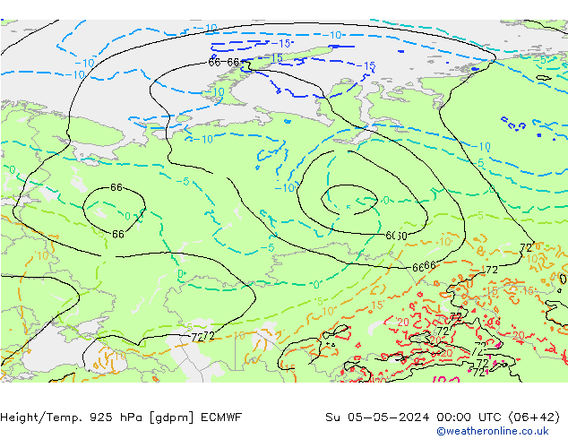 Hoogte/Temp. 925 hPa ECMWF zo 05.05.2024 00 UTC