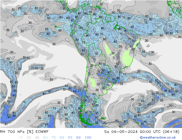 RH 700 hPa ECMWF Sa 04.05.2024 00 UTC