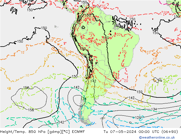 Z500/Rain (+SLP)/Z850 ECMWF Tu 07.05.2024 00 UTC