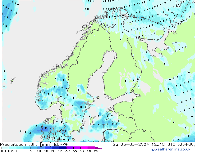 Z500/Rain (+SLP)/Z850 ECMWF Вс 05.05.2024 18 UTC