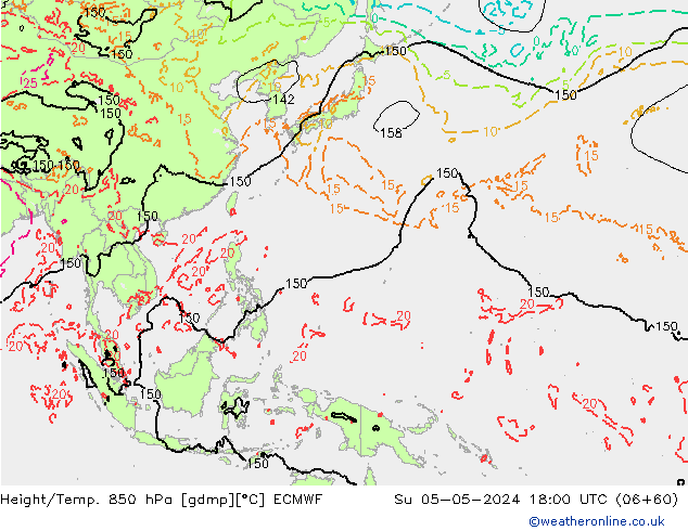 Z500/Rain (+SLP)/Z850 ECMWF nie. 05.05.2024 18 UTC