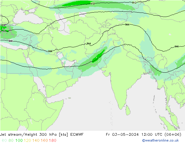高速氣流 ECMWF 星期五 03.05.2024 12 UTC