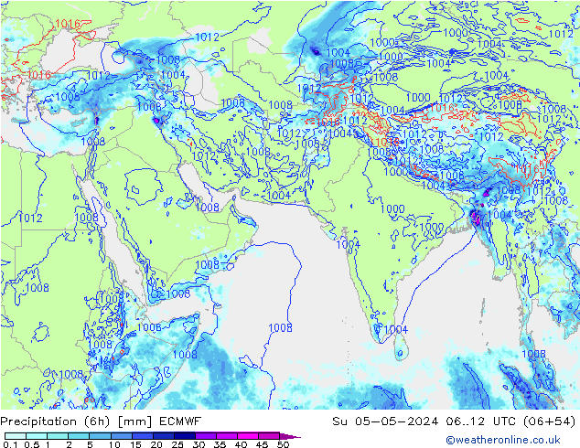 Z500/Regen(+SLP)/Z850 ECMWF zo 05.05.2024 12 UTC