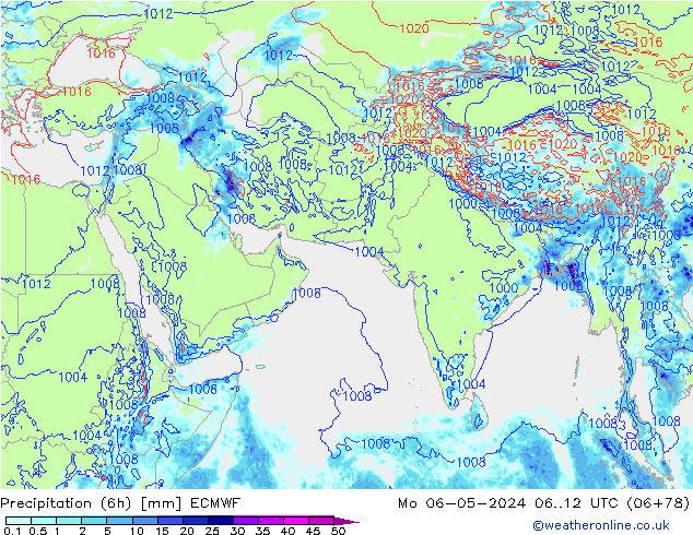 Z500/Rain (+SLP)/Z850 ECMWF Seg 06.05.2024 12 UTC