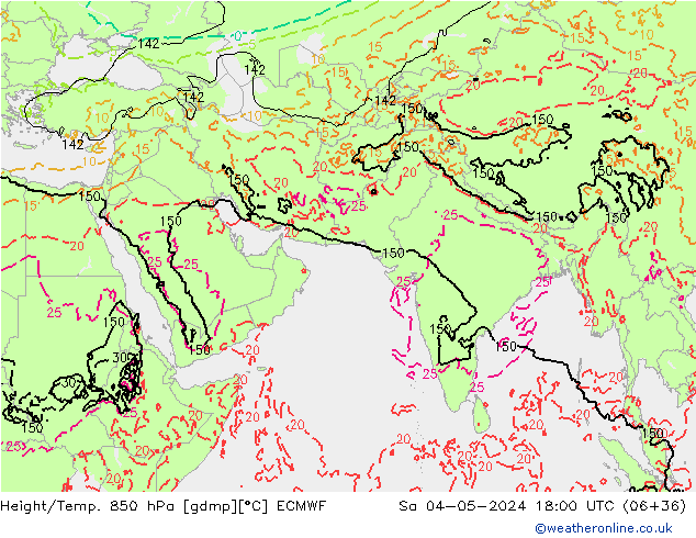 Z500/Rain (+SLP)/Z850 ECMWF so. 04.05.2024 18 UTC