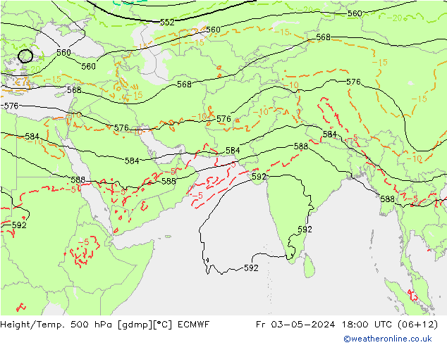 Z500/Rain (+SLP)/Z850 ECMWF Pá 03.05.2024 18 UTC