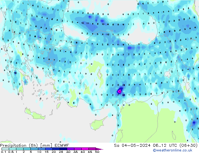 Z500/Rain (+SLP)/Z850 ECMWF sáb 04.05.2024 12 UTC