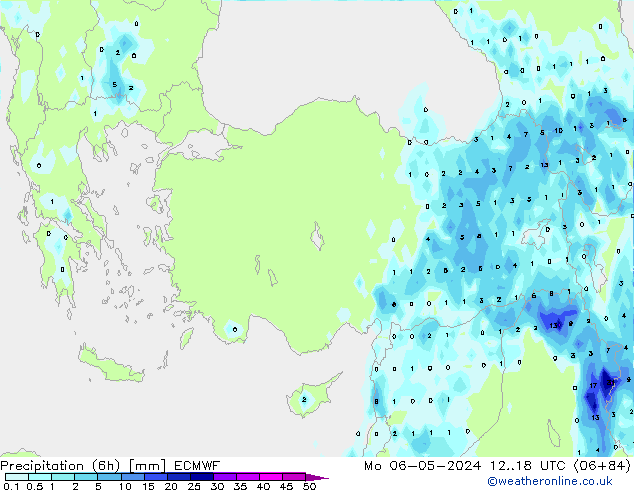 Z500/Rain (+SLP)/Z850 ECMWF Mo 06.05.2024 18 UTC