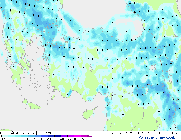 Précipitation ECMWF ven 03.05.2024 12 UTC