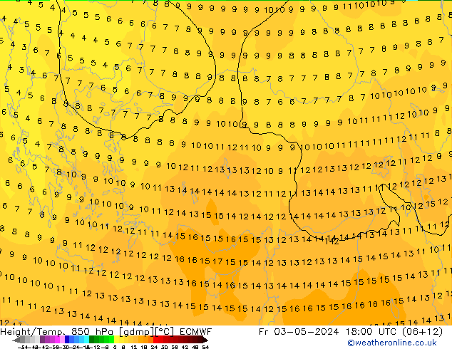 Z500/Rain (+SLP)/Z850 ECMWF ven 03.05.2024 18 UTC