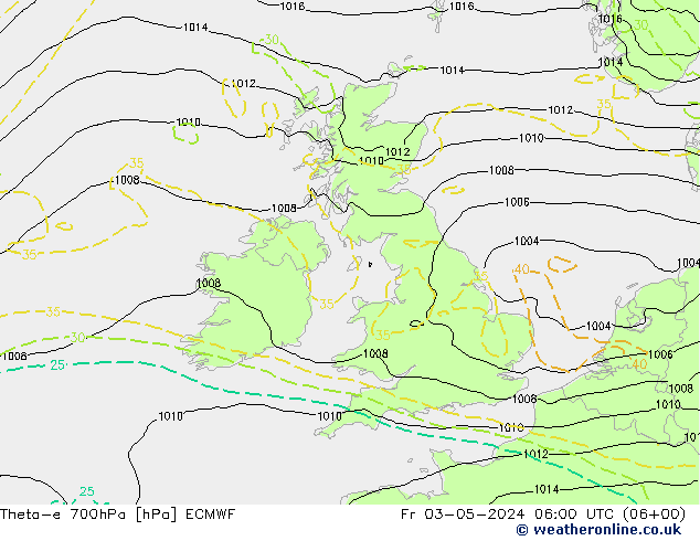 Theta-e 700hPa ECMWF Sex 03.05.2024 06 UTC