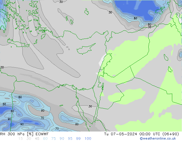 RV 300 hPa ECMWF di 07.05.2024 00 UTC