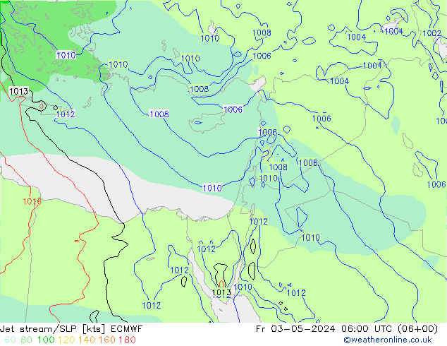Polarjet/Bodendruck ECMWF Fr 03.05.2024 06 UTC