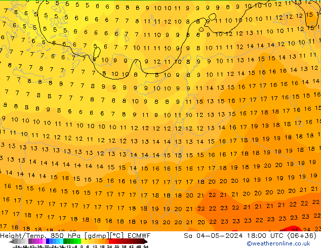 Z500/Rain (+SLP)/Z850 ECMWF So 04.05.2024 18 UTC