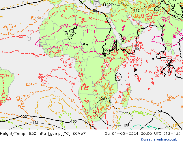 Z500/Rain (+SLP)/Z850 ECMWF Sáb 04.05.2024 00 UTC