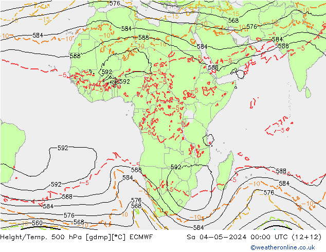 Z500/Rain (+SLP)/Z850 ECMWF Sáb 04.05.2024 00 UTC