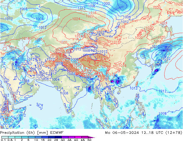 Z500/Regen(+SLP)/Z850 ECMWF ma 06.05.2024 18 UTC