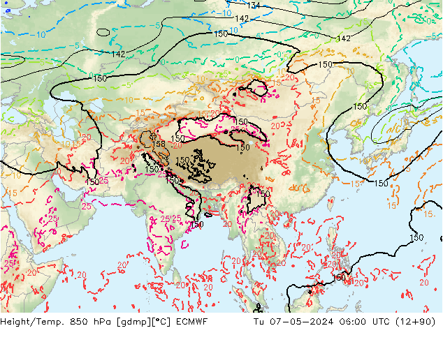 Z500/Rain (+SLP)/Z850 ECMWF Tu 07.05.2024 06 UTC