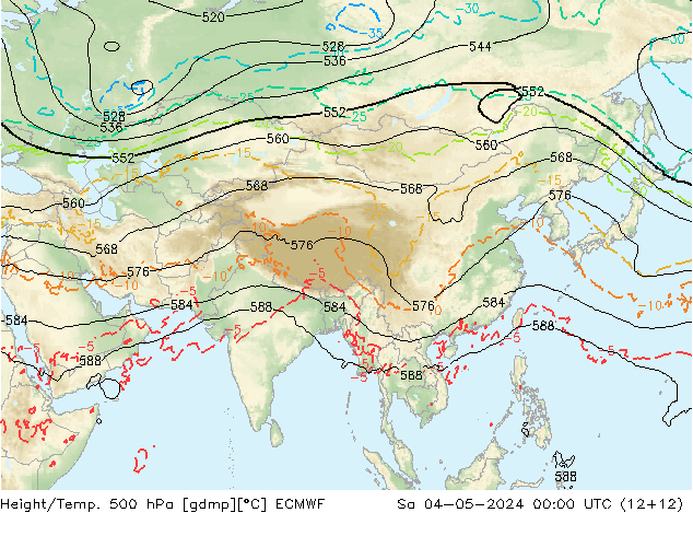 Z500/Rain (+SLP)/Z850 ECMWF Sáb 04.05.2024 00 UTC