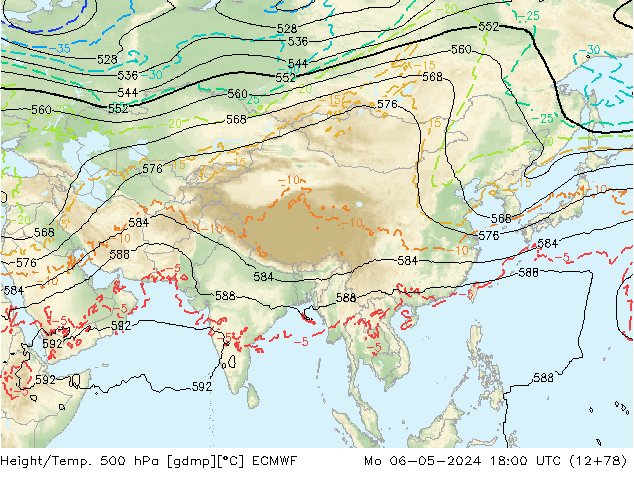 Z500/Regen(+SLP)/Z850 ECMWF ma 06.05.2024 18 UTC