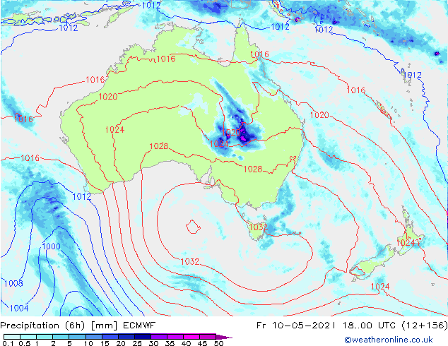 Z500/Regen(+SLP)/Z850 ECMWF vr 10.05.2024 00 UTC