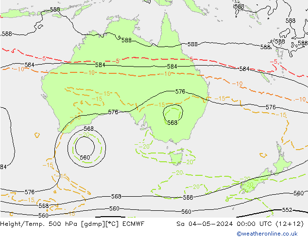 Z500/Rain (+SLP)/Z850 ECMWF sáb 04.05.2024 00 UTC