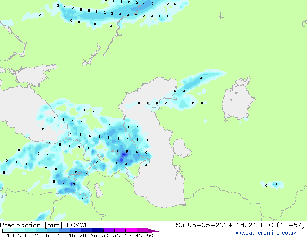 Precipitation ECMWF Su 05.05.2024 21 UTC