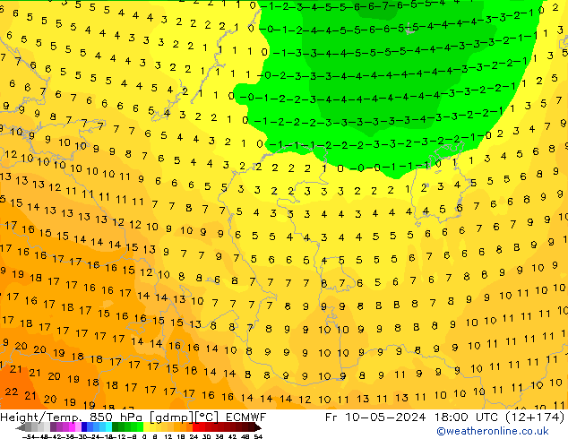 Z500/Rain (+SLP)/Z850 ECMWF Fr 10.05.2024 18 UTC