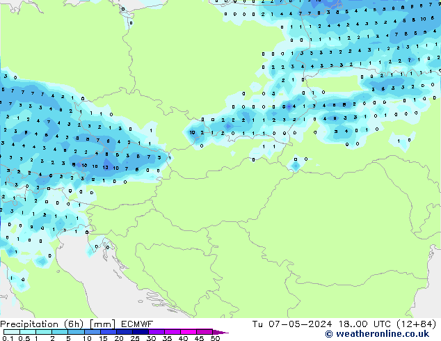 Z500/Rain (+SLP)/Z850 ECMWF Ter 07.05.2024 00 UTC