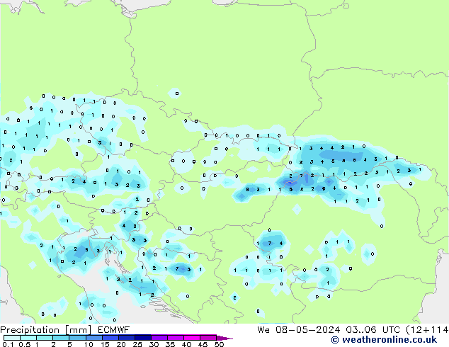 Neerslag ECMWF wo 08.05.2024 06 UTC