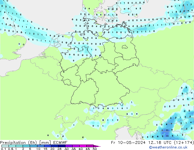 Z500/Rain (+SLP)/Z850 ECMWF vie 10.05.2024 18 UTC