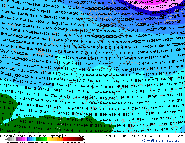 Z500/Rain (+SLP)/Z850 ECMWF So 11.05.2024 06 UTC