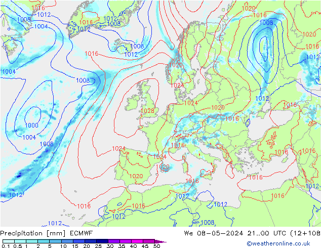 opad ECMWF śro. 08.05.2024 00 UTC