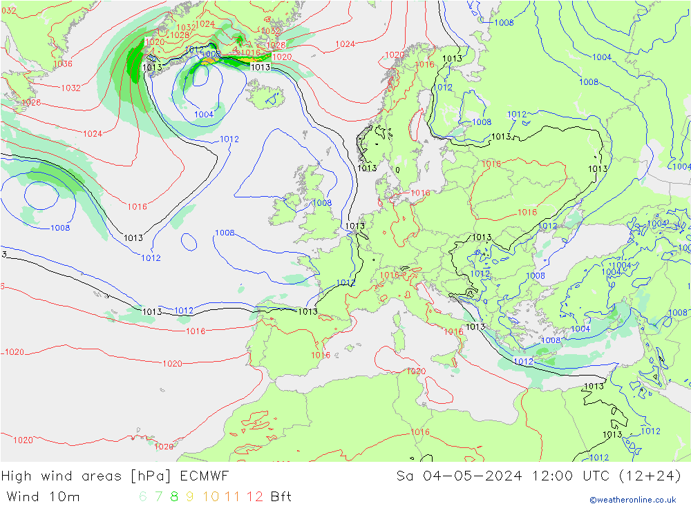 High wind areas ECMWF sab 04.05.2024 12 UTC