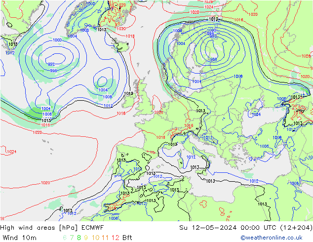 Sturmfelder ECMWF So 12.05.2024 00 UTC