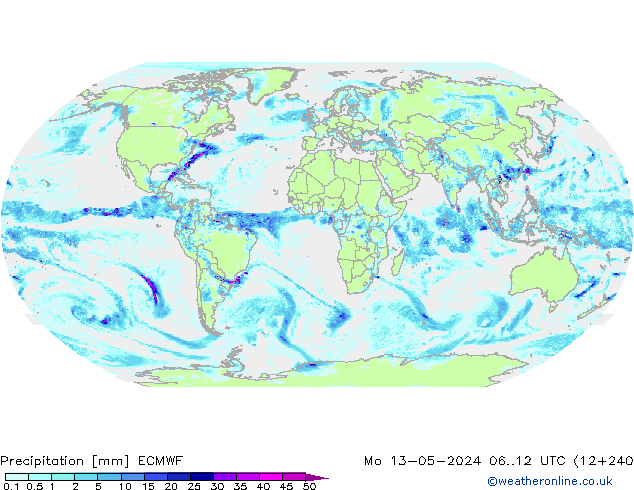 Precipitation ECMWF Mo 13.05.2024 12 UTC