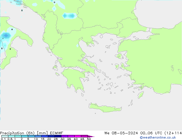 Z500/Rain (+SLP)/Z850 ECMWF mer 08.05.2024 06 UTC